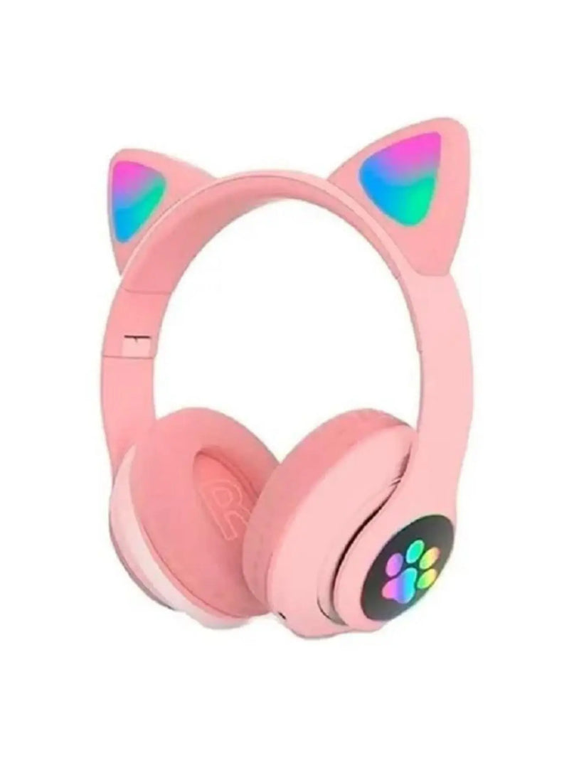 Fone orelha de gatinho com Led Headphone